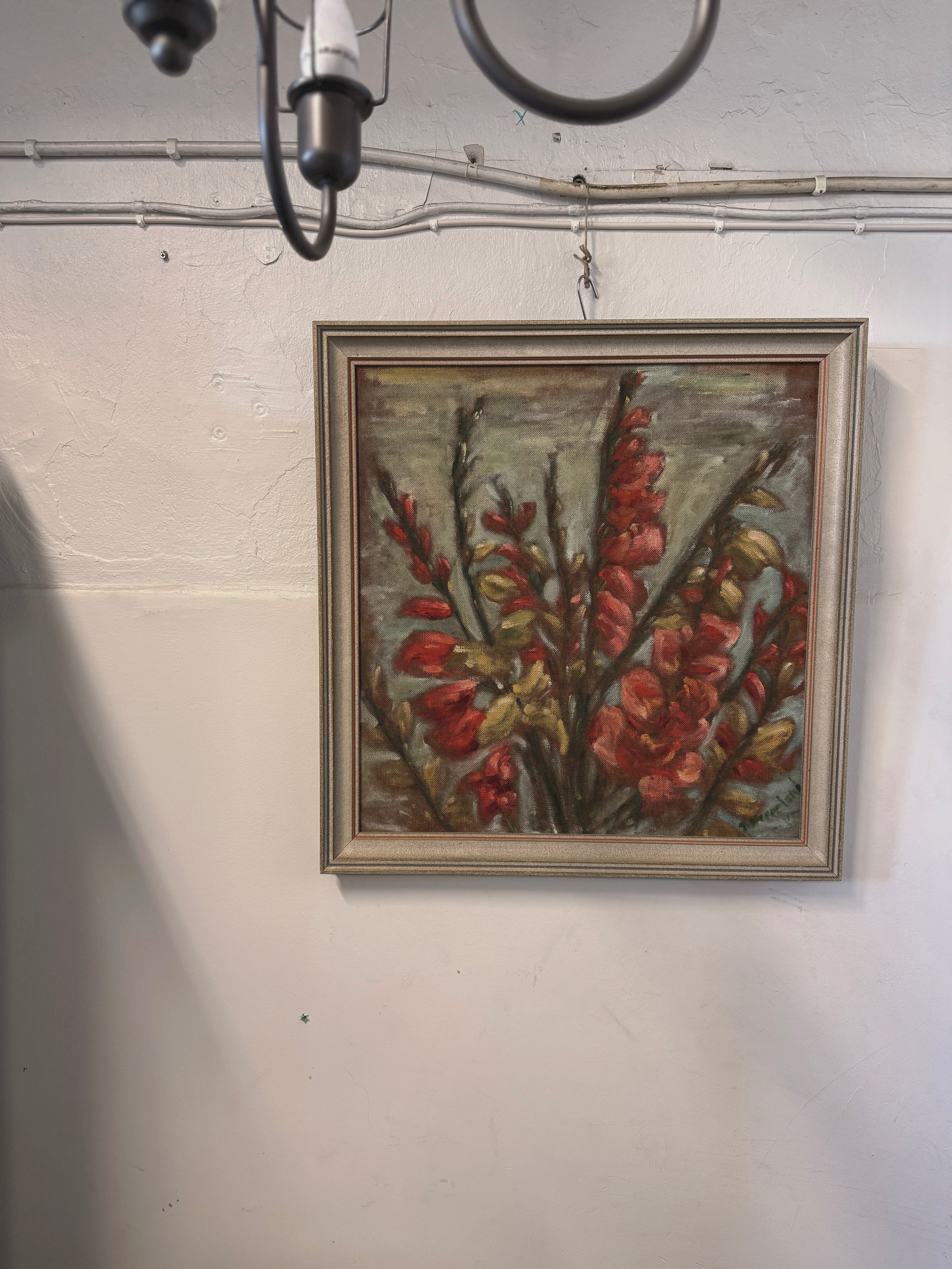 Gladiolus – signeerattu öljyvärityö