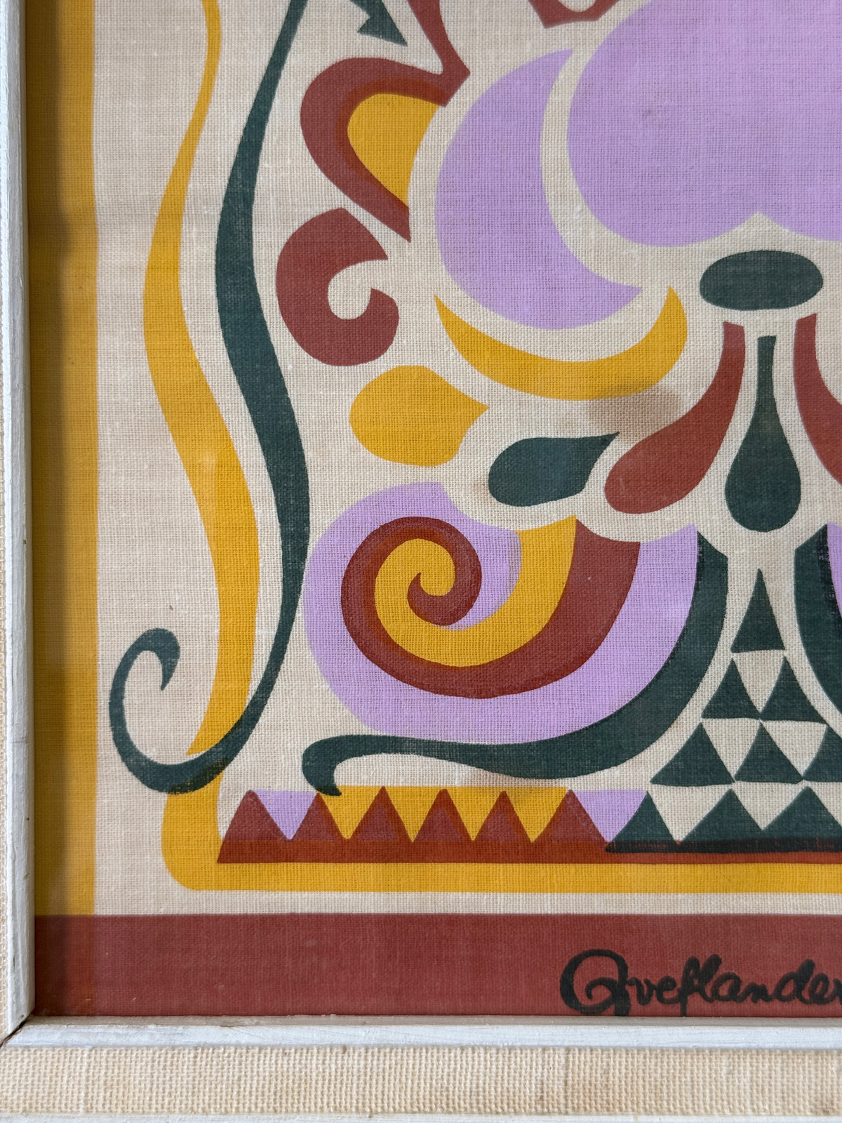 Anneli Qveflander "Kaappikello" -serigrafia kankaalle, 1971