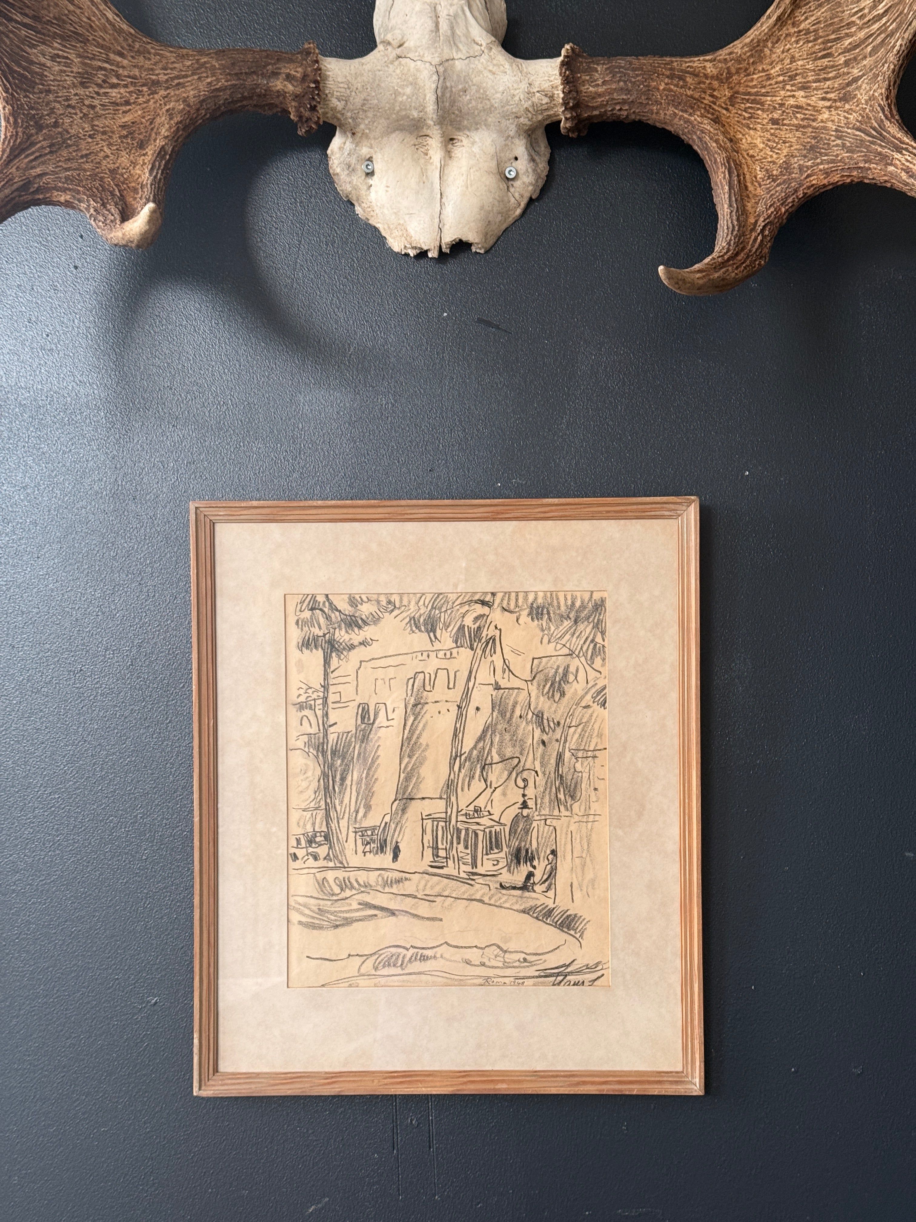 Vanha hiilipiirros – Rooma 1948