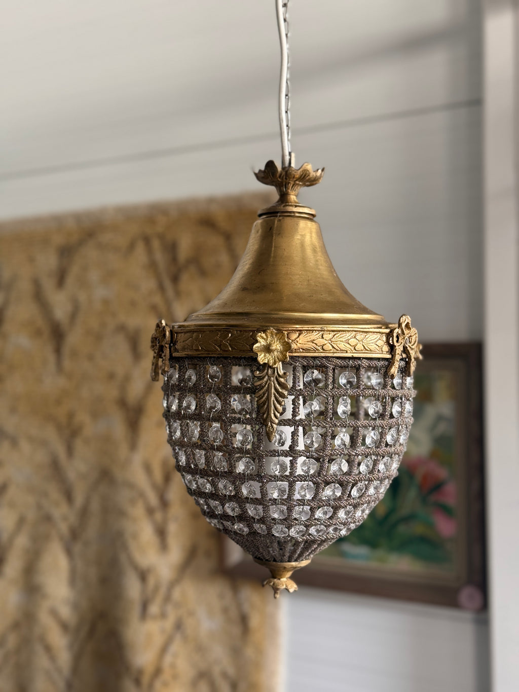 Vintage French Empire -tyylinen kristallikattovalaisin