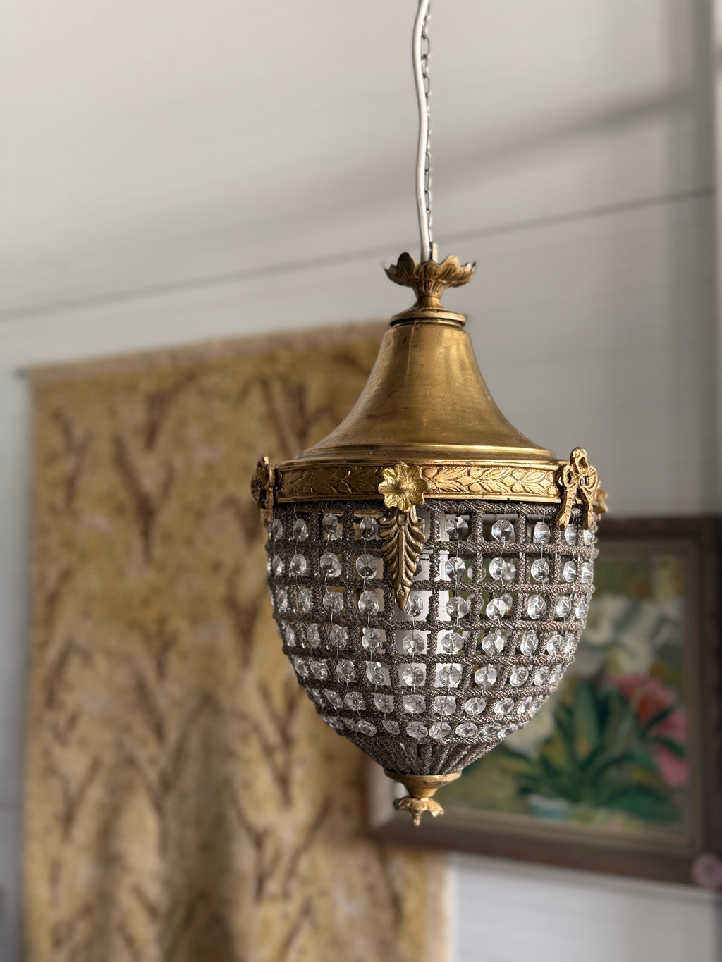 Vintage French Empire -tyylinen kristallikattovalaisin
