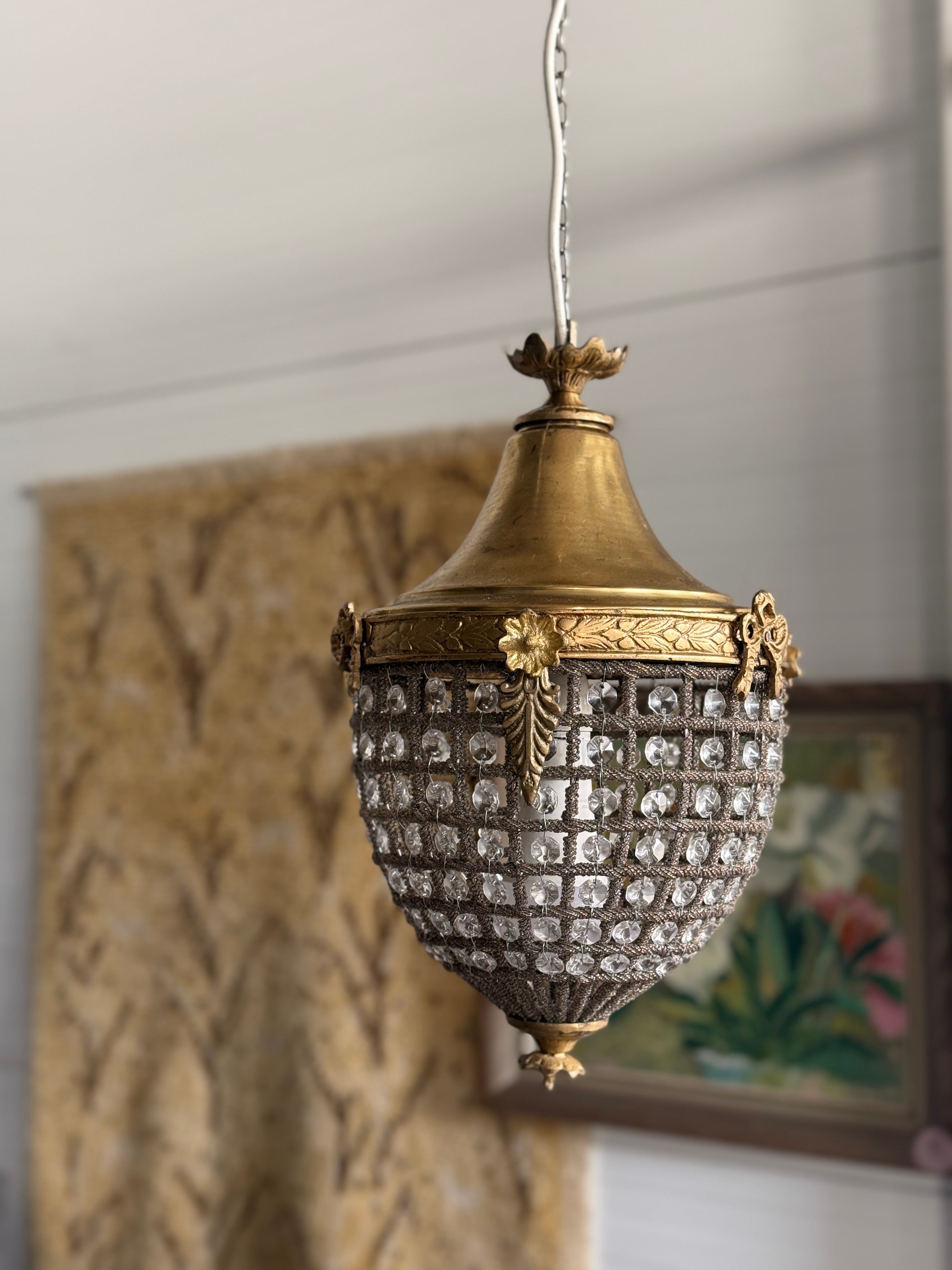 Vintage French Empire -tyylinen kristallikattovalaisin