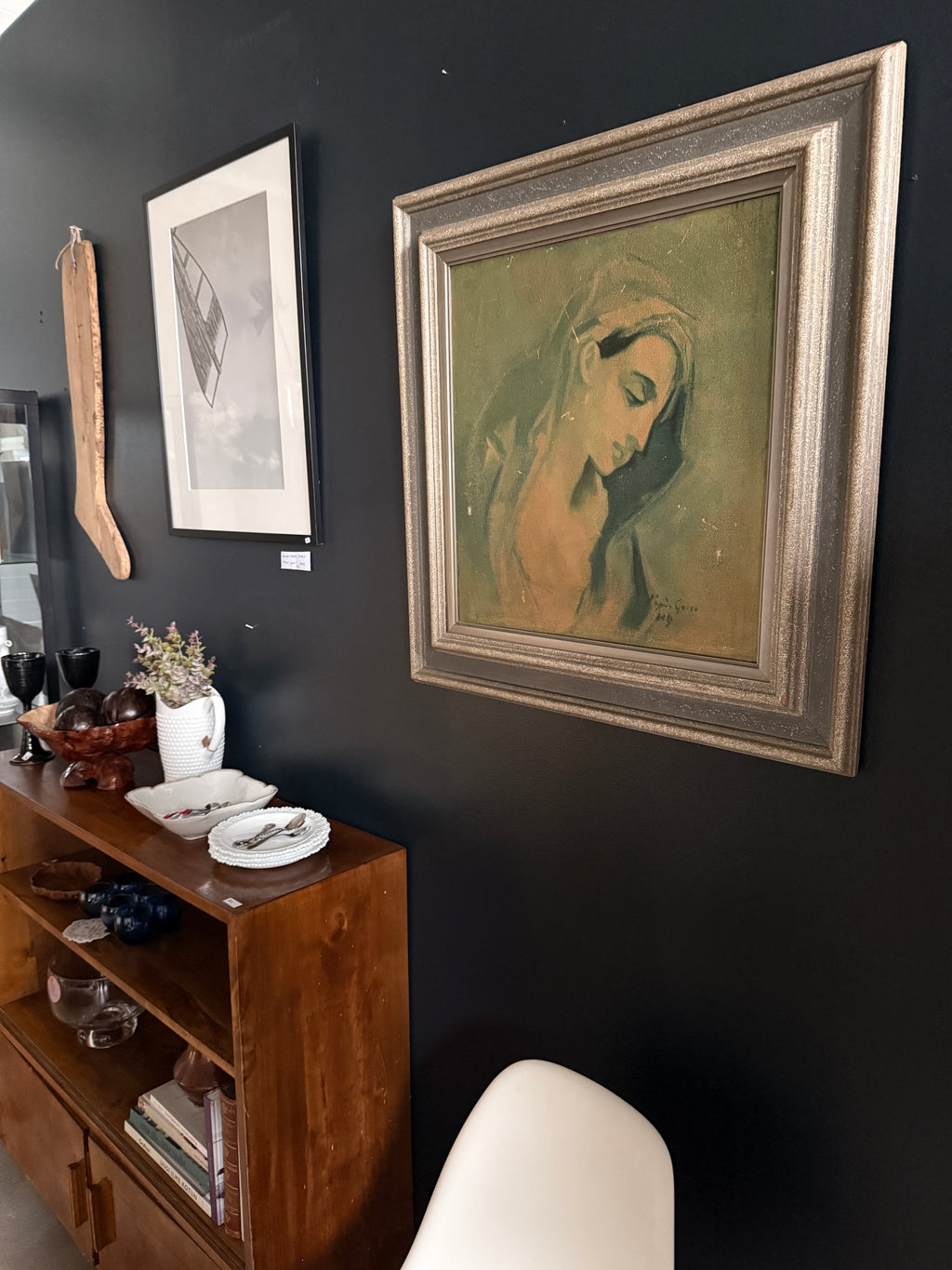 Jäljennös Helene Schjerfbeckin taulusta "Sininen madonna El Grecon mukaan"