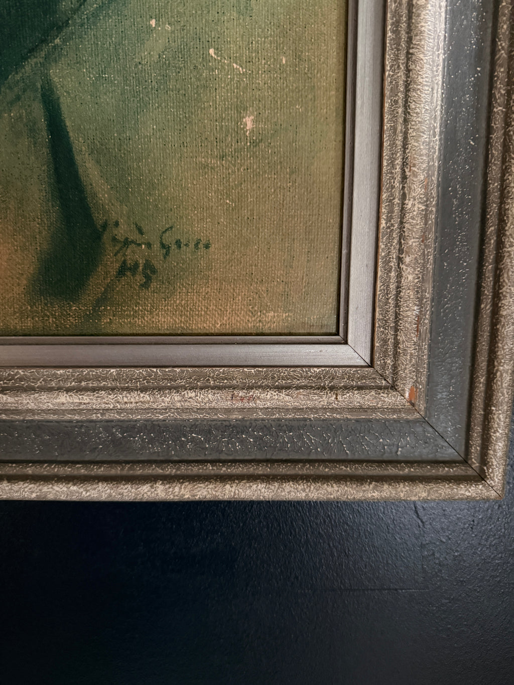 Jäljennös Helene Schjerfbeckin taulusta "Sininen madonna El Grecon mukaan"