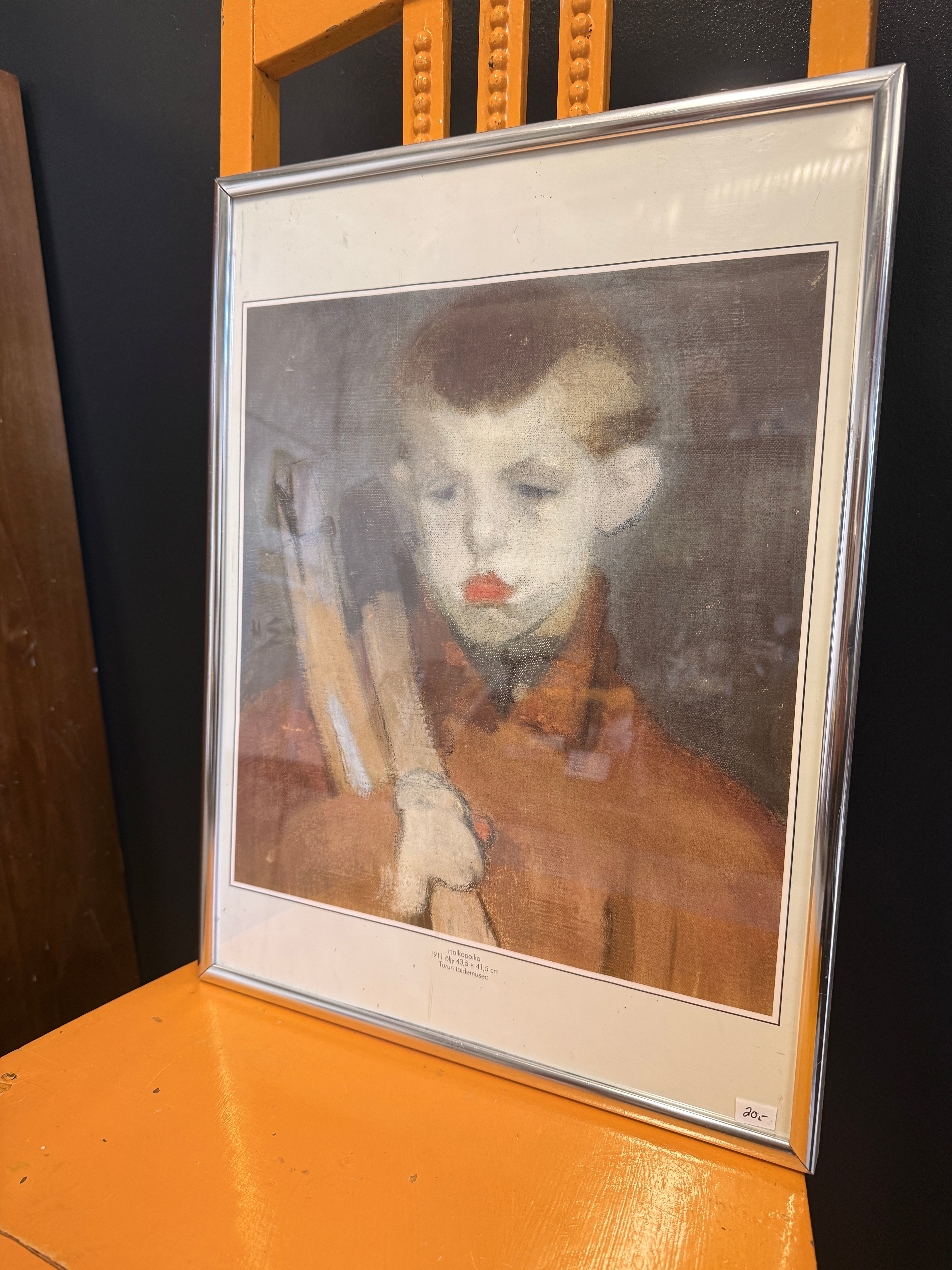 Helene Schjerfbeck "Poika" kehystetty taidejuliste