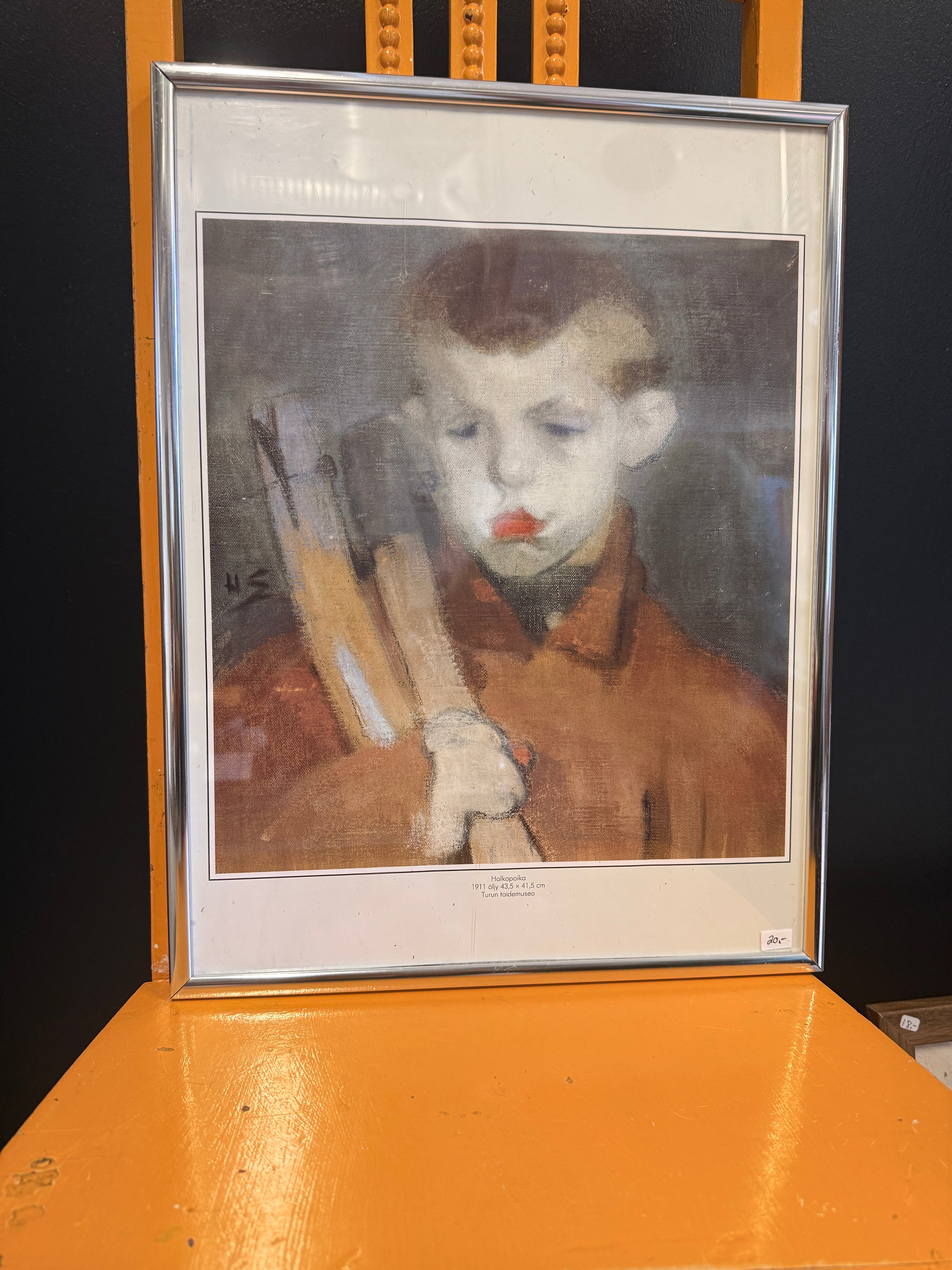 Helene Schjerfbeck "Poika" kehystetty taidejuliste