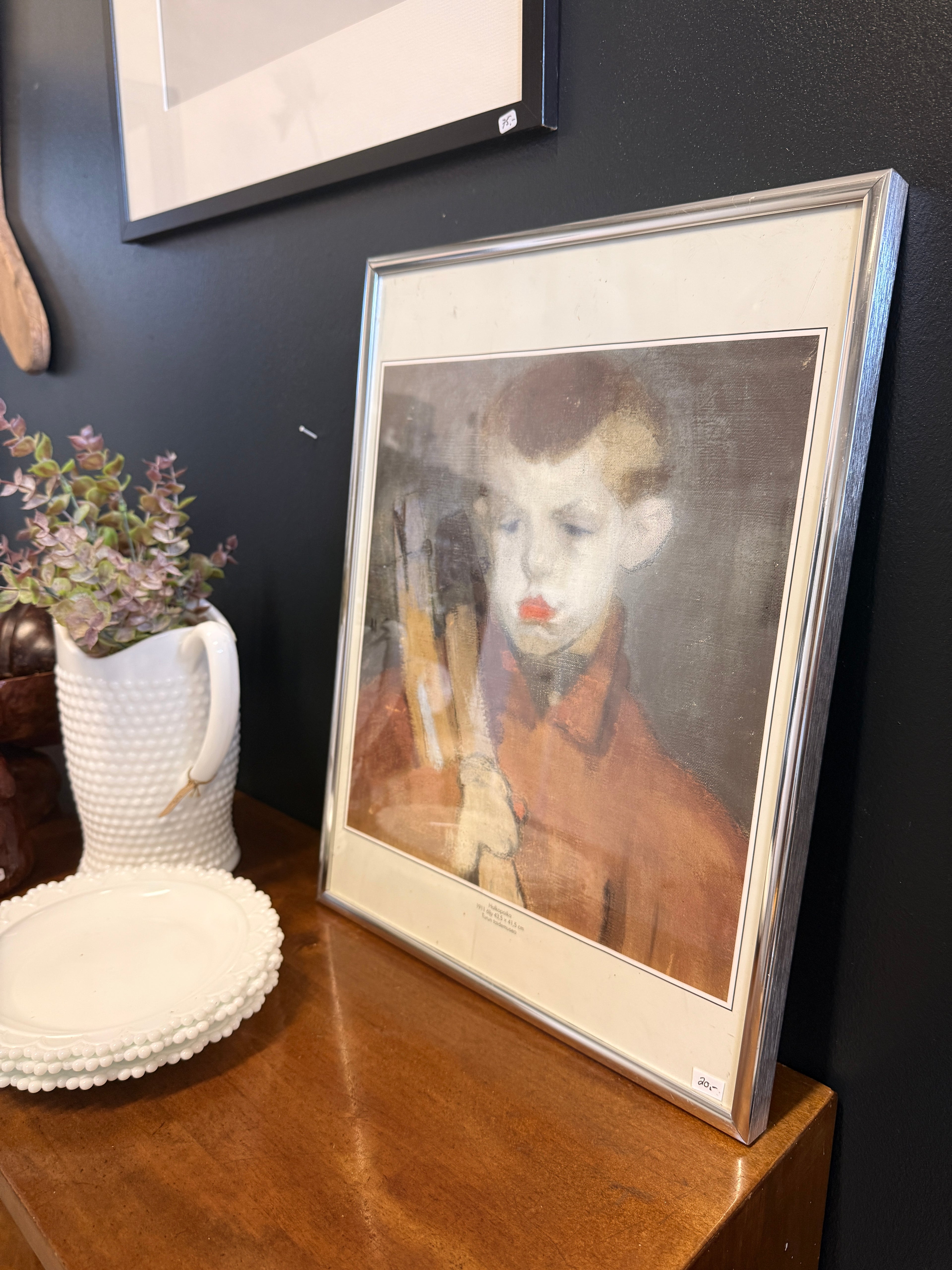 Helene Schjerfbeck "Poika" kehystetty taidejuliste