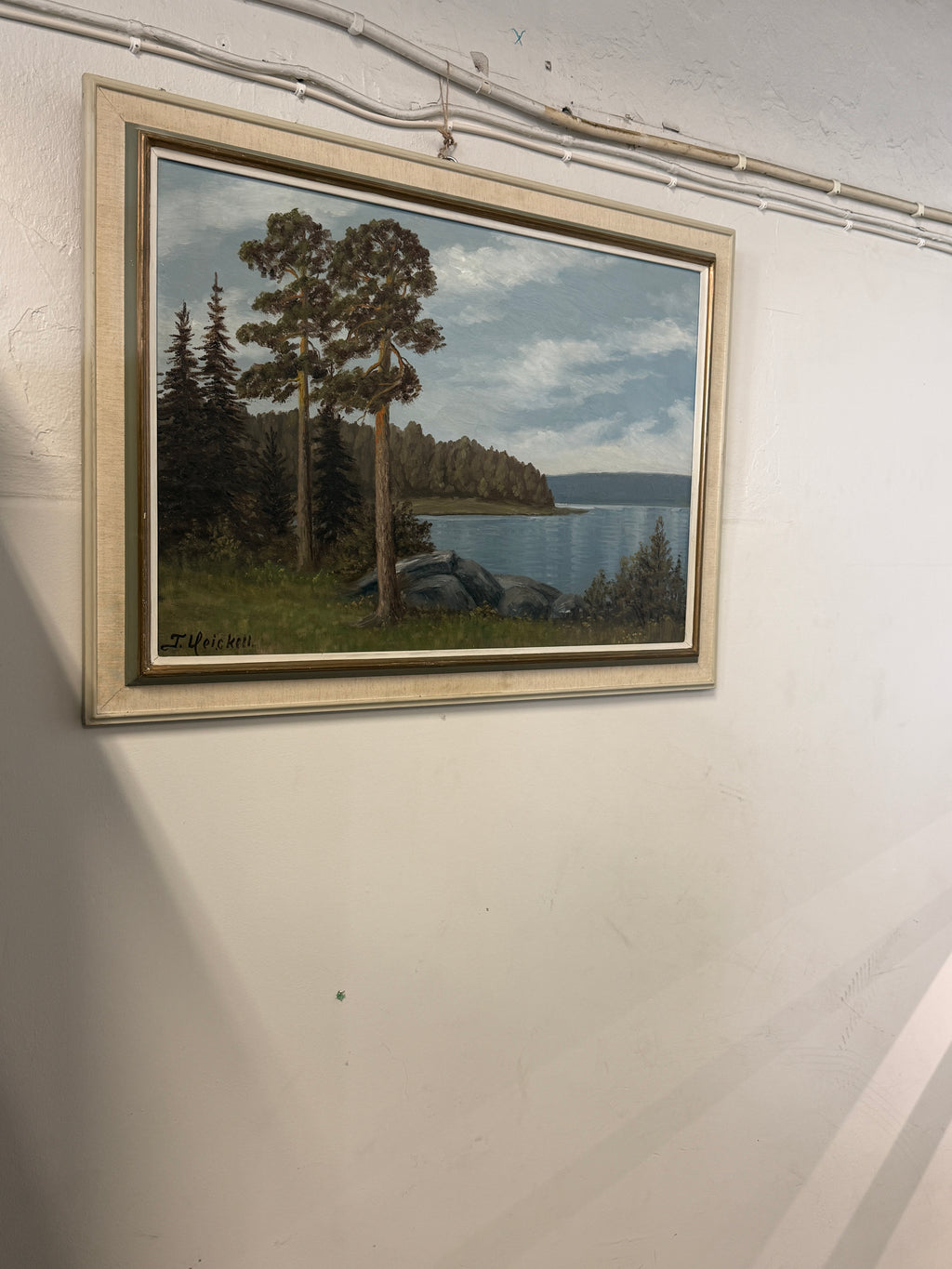 Torsten Heickell – Järvimaisema, öljyvärimaalaus