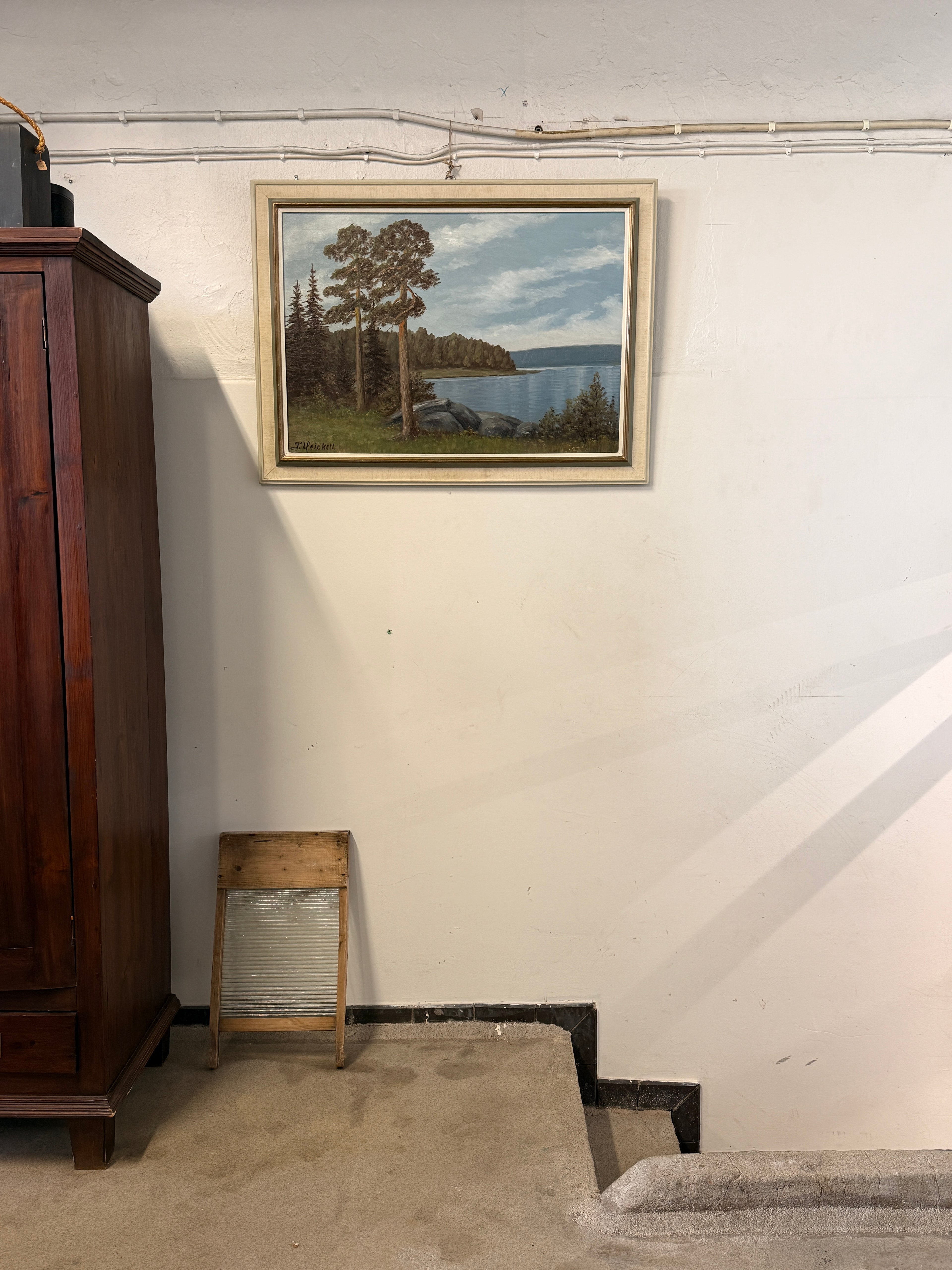 Torsten Heickell – Järvimaisema, öljyvärimaalaus