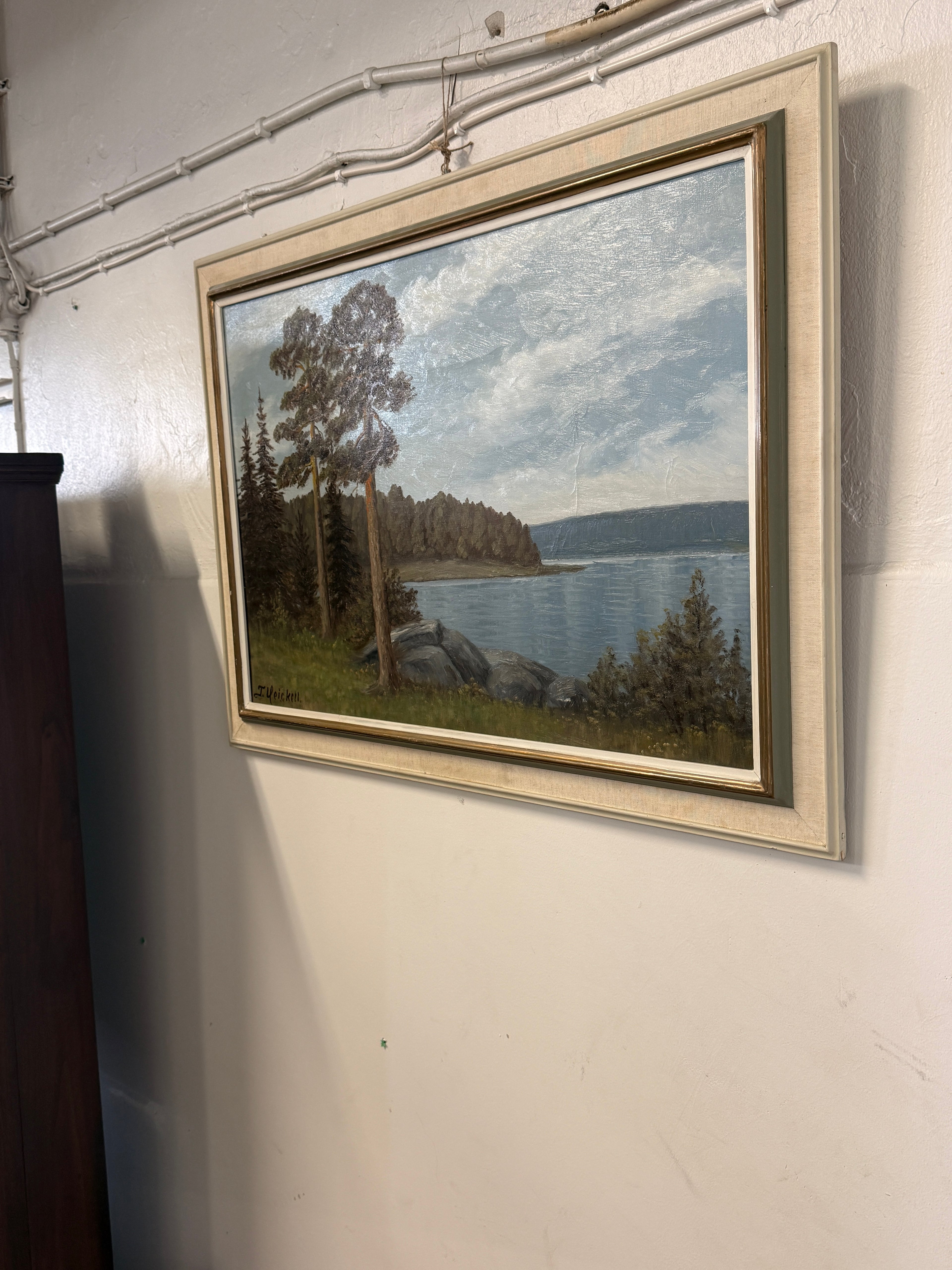 Torsten Heickell – Järvimaisema, öljyvärimaalaus