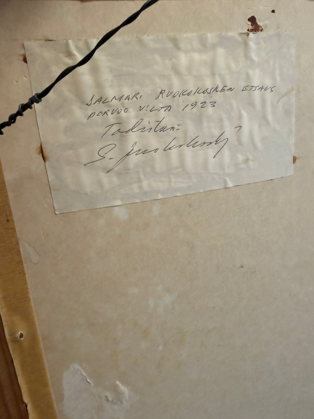 Jalmari Ruokokoski – signeerattu etsaus "Porvoo" (1923)
