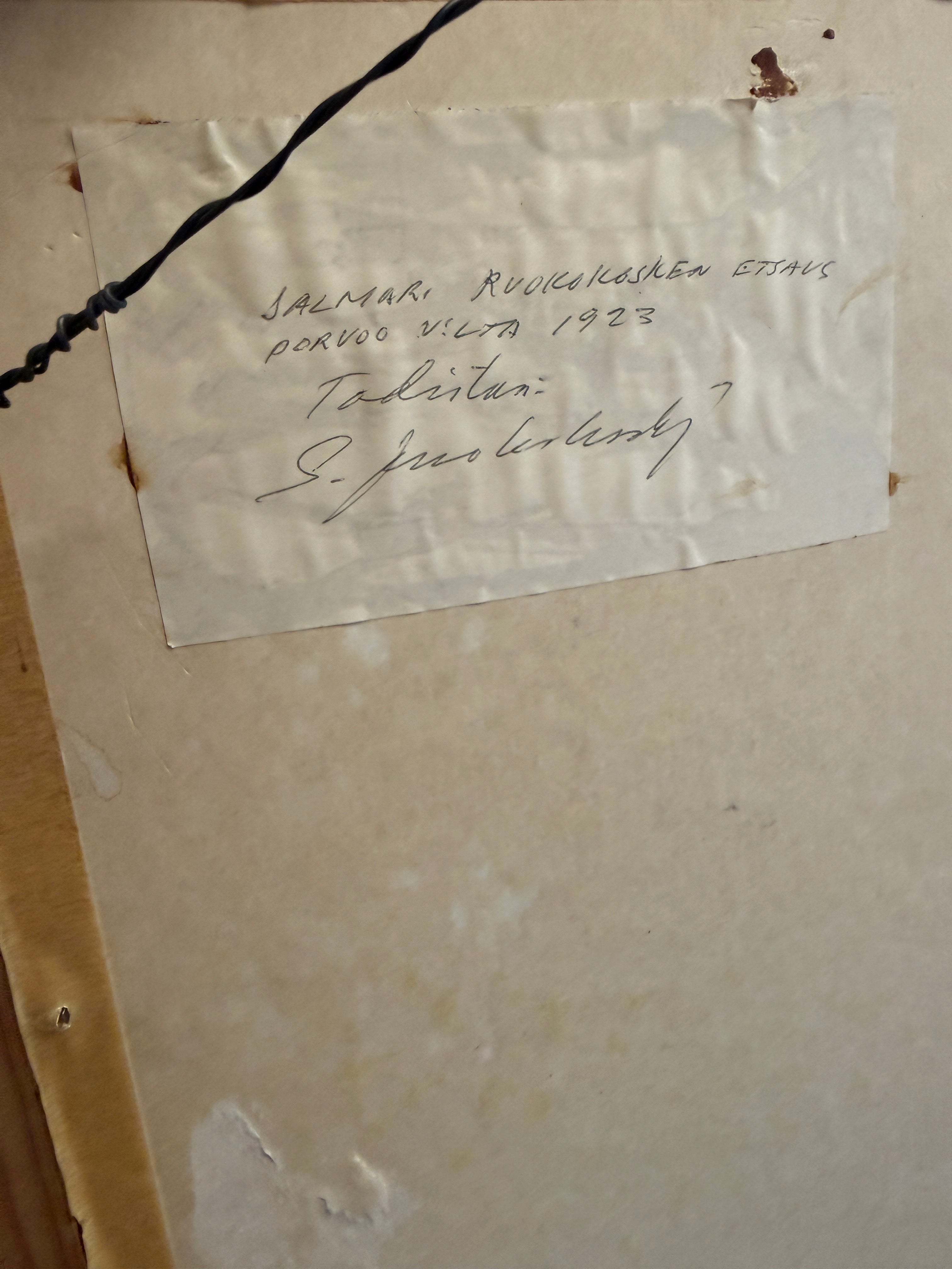 Jalmari Ruokokoski – signeerattu etsaus "Porvoo" (1923)