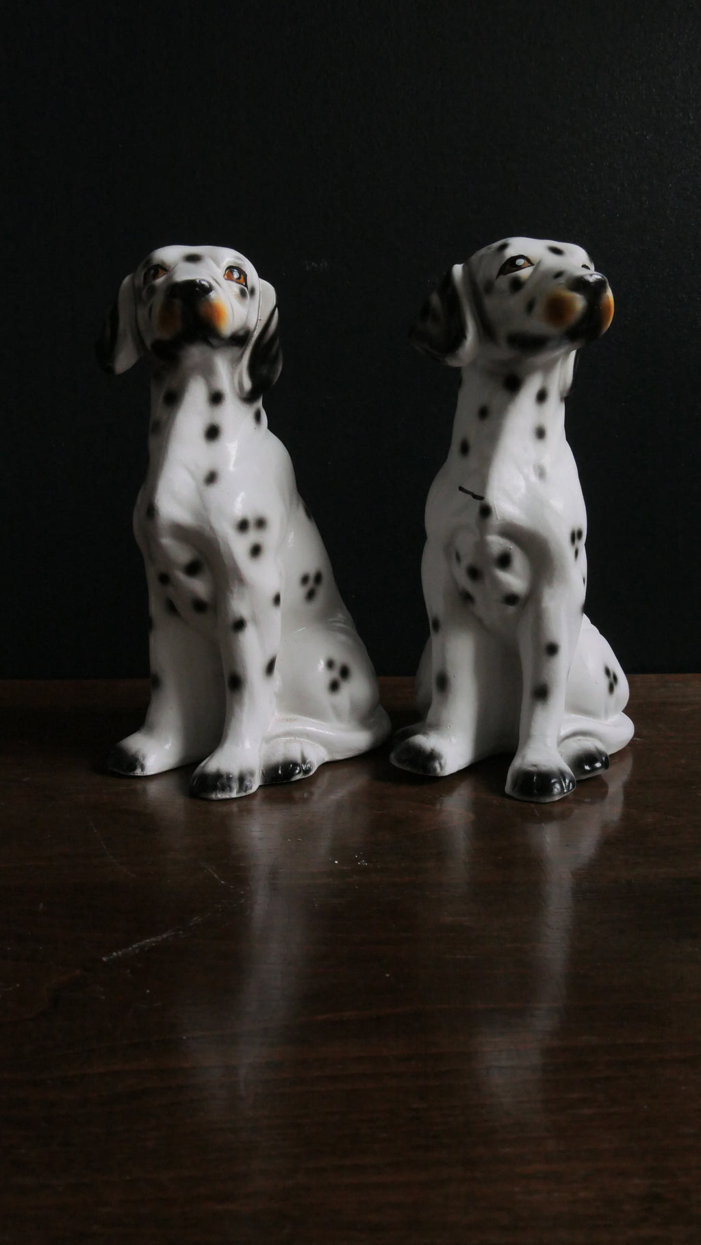 Keraamiset dalmatialaiskoirat, pari