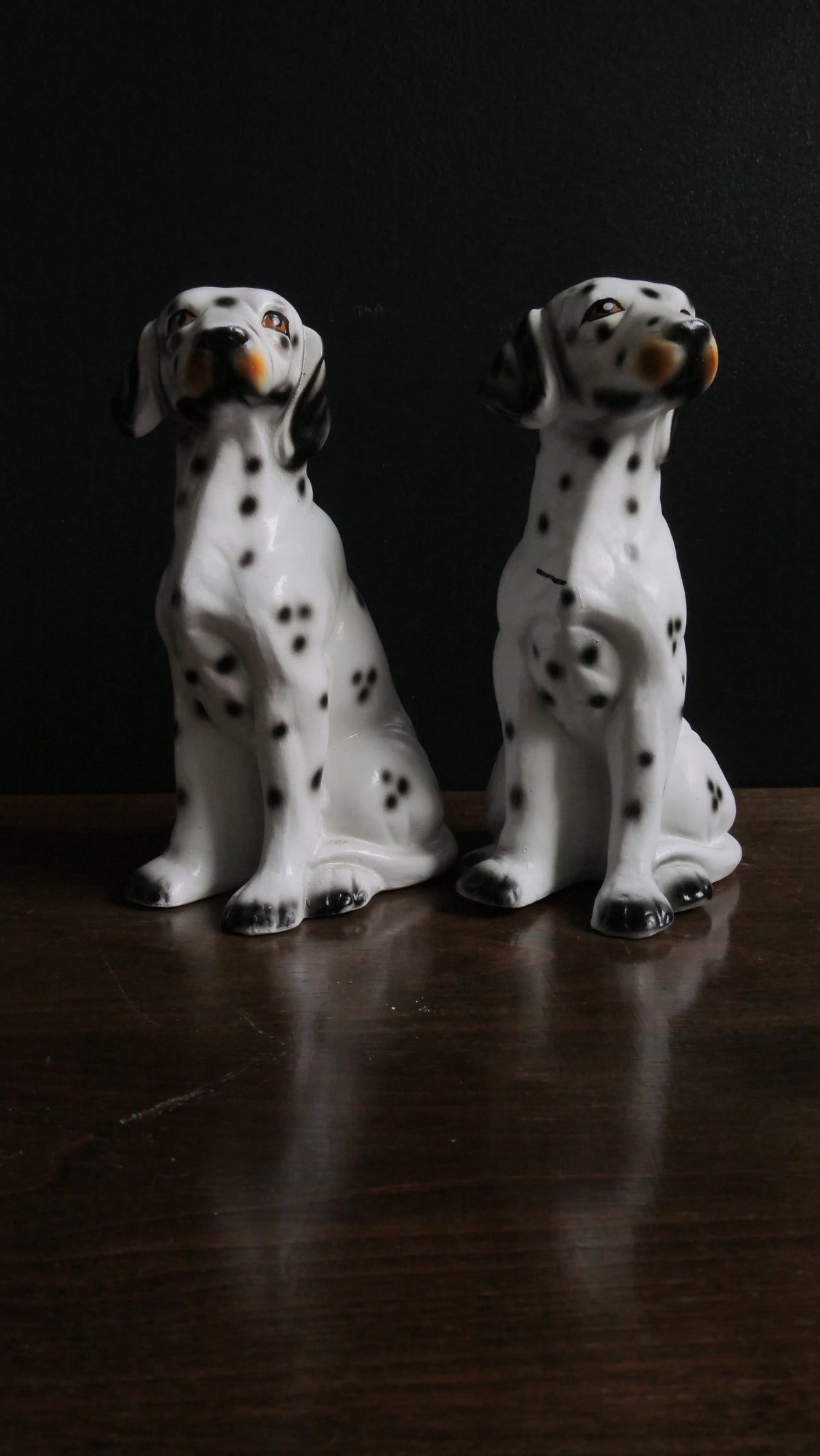 Keraamiset dalmatialaiskoirat, pari