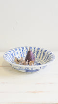 Suuri sinivalkoinen chinoiserie-kulho